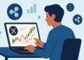 Is XRP crypto a good investment illustration with Ripple symbols and charts